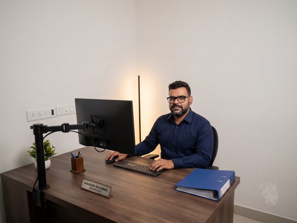 Computer Clinic team member managing business IT support